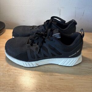 Reebok Fusion Flexweave Womens Size 9.5  Black Composite Toe Safety Work Shoes